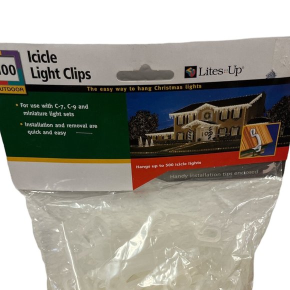Gary Products Group Holiday Icicle Light Clips Hangers For Gutters Or Shingles 0 Pack New